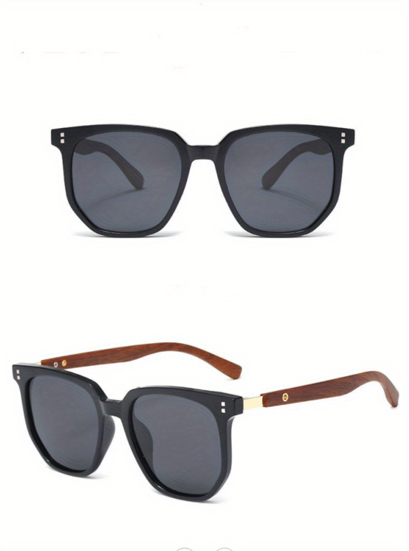 Unisex Vintage Stud Detail Sunglasses TR Polarized UV400 - Retro Street Style Fashion Eyewear for Men Women Outdoor Driving Travel & Daily Wear, Lightweight TR Frame