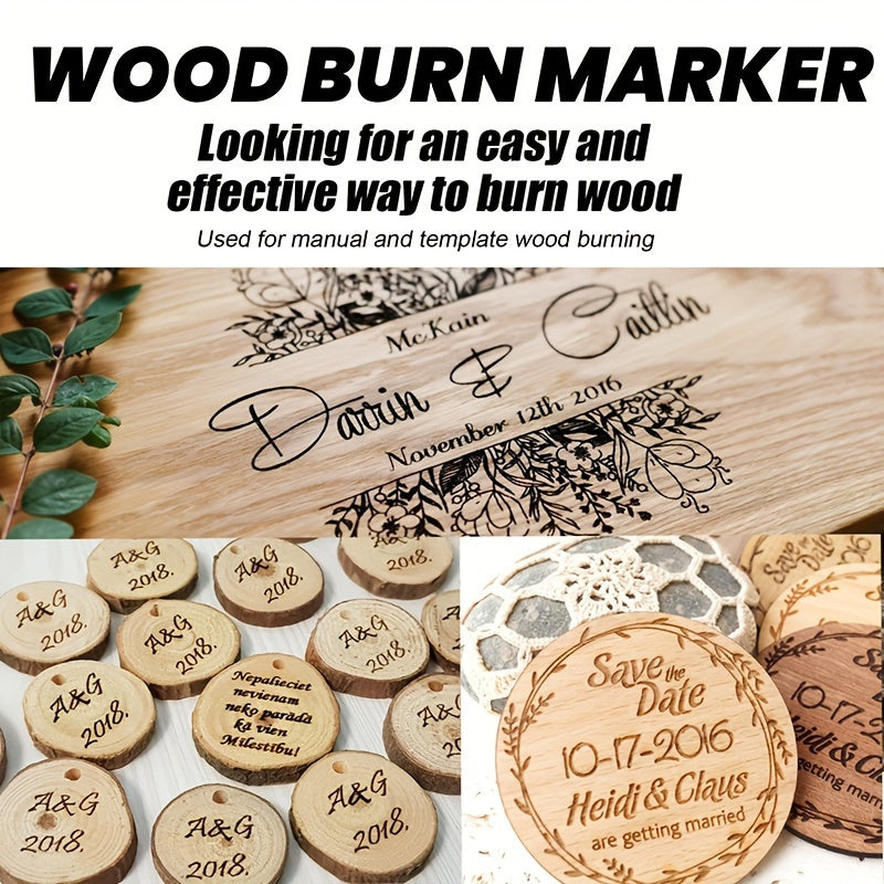 Wood Burning Kit 12 Pcs Pyrography Set Wooden Coasters Burning Pen DIY Woodworking Craft Tool 4 Boxes Beginner Gift