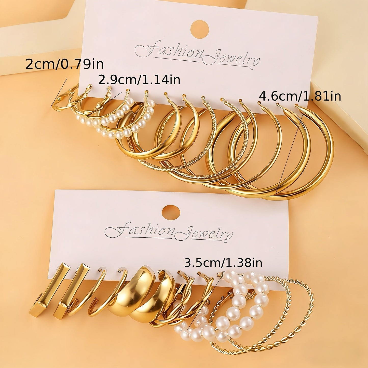 48 Pairs Boho Gold Tone Earring Set for Women – Assorted Minimalist Vintage Studs, Hoops & Dangles – Perfect for Casual, Parties, Holidays & Gifts