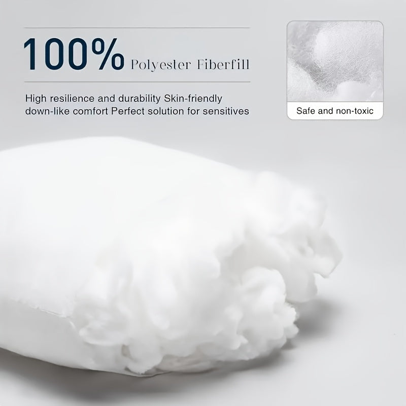 Square Pillow Inserts – Hypoallergenic New Fiber Fill, White Cushion Inserts for Sofa, Bed & Patio, 14–20 Inch, 1/2/4 Pack, Ideal for Bedroom, Living Room, Office & Outdoor Decor