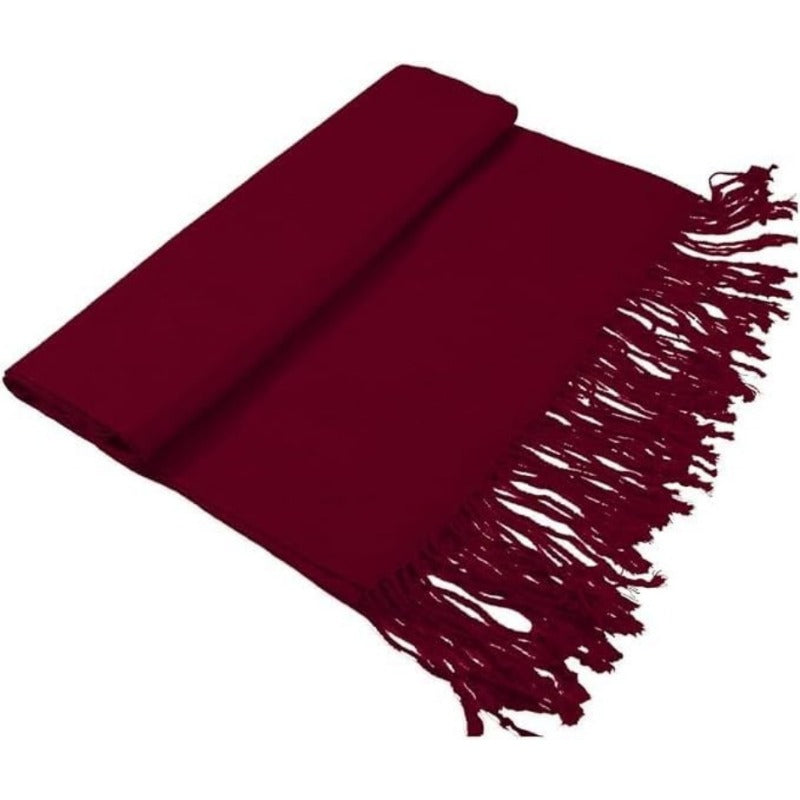 Women's Soft Silky Pashmina Shawl Wrap Scarf – Large 28x78 Inch with Tassel Ends, Solid Color Lightweight Wrap for Weddings, Parties, Hijab & Everyday Wear, Navy & Teal
