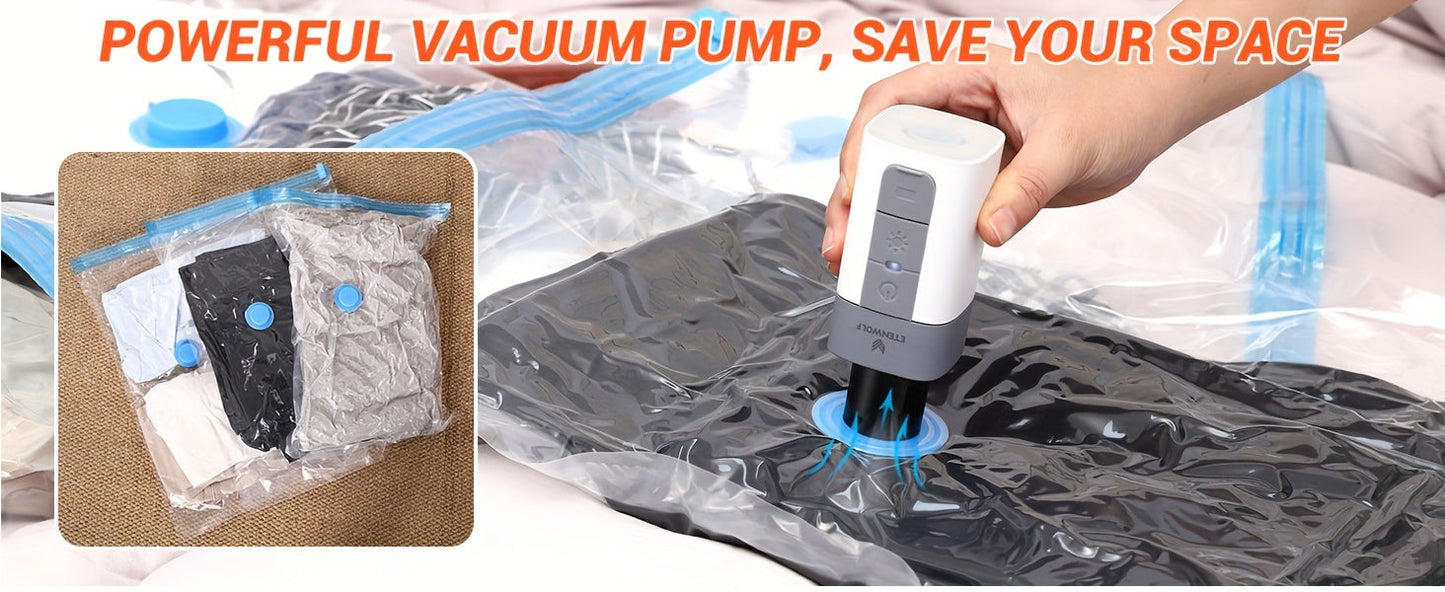 Portable Electric Air Pump 3200mAh – Fast Inflation & Deflation, Air Compressor for Air Mattresses, Pool Floats, Swimming Rings & Storage Bags, Compact Lightweight with Backpack Attachment for Camping & Outdoor