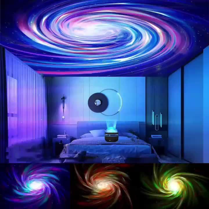 Galaxy Star Projector Night Light Aurora Borealis LED with Remote Control 7 Lighting Effects for Bedroom Kids Room Camping Wedding Party & Home Decoration – Romantic Starry Sky Atmosphere Lamp