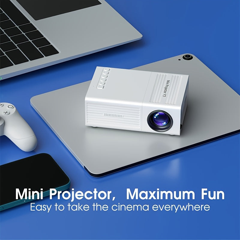 Mini Portable Projector 4K Support 720P Native LCD – Home Theater & Outdoor Movie Projector Compatible with iPhone Android Laptop USB HDMI for Gaming Movies Presentations