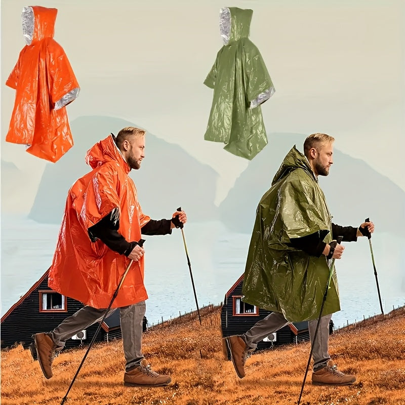 Emergency Rain Poncho Reusable 4-Pack & 14-Pack – Retains 90% Body Heat, Waterproof Weather Resistant Raincoat for Men Women Adults, Camping Hiking Survival Kit Emergency Supplies