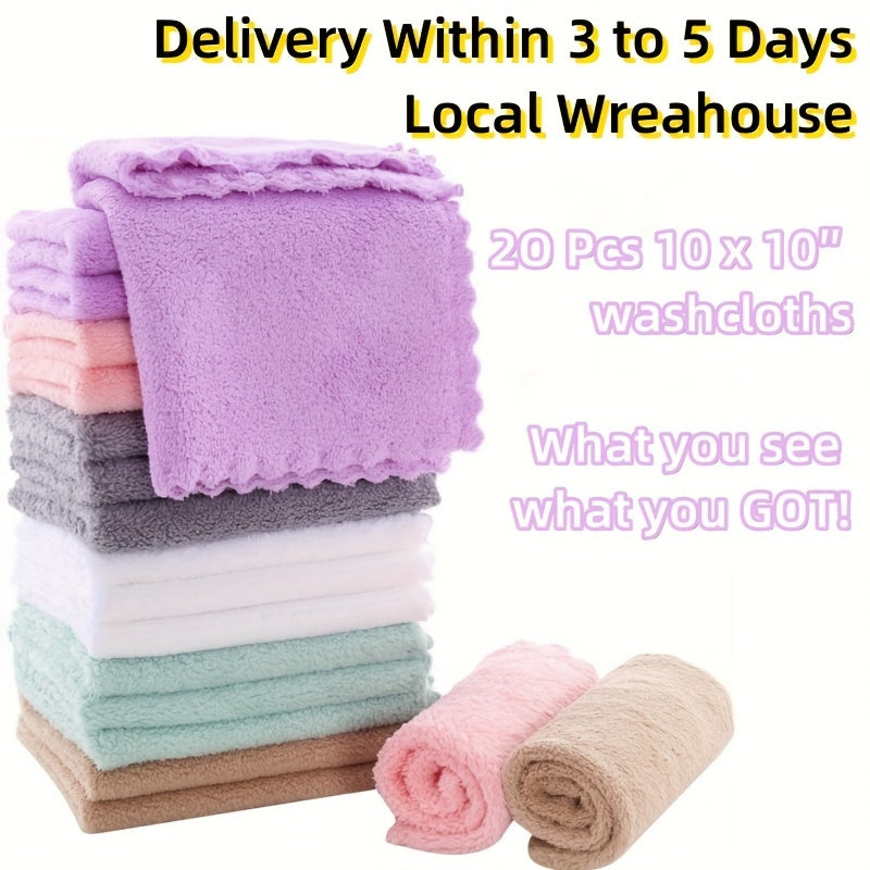 40-Pack Cleaning Cloths Soft Absorbent Household Rags 9.4x9.4 Inch | Multi-Purpose Square Towels Kitchen Bathroom Car Cleaning | Reusable Washable Random Colors | Bulk Value Pack | Gift for Mom
