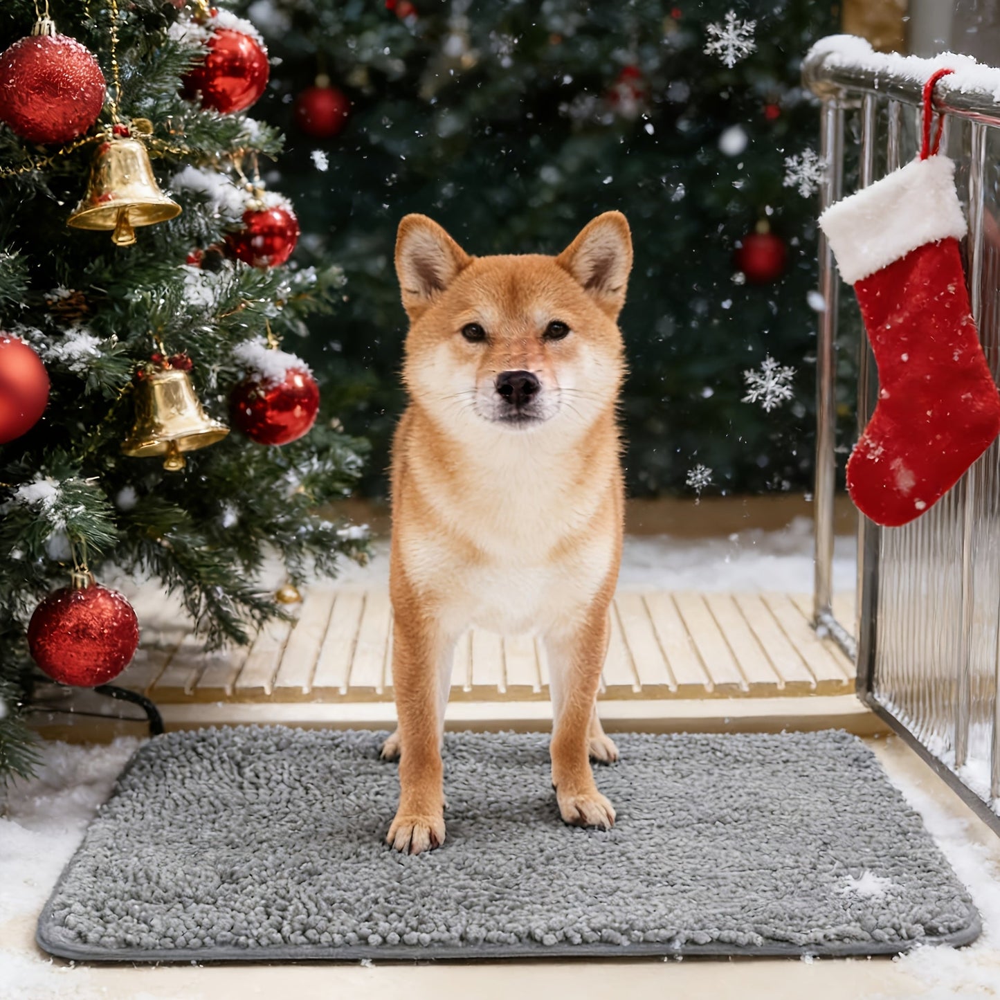 Dog Door Mat for Muddy Paws 2-Pack – Absorbent Non-Slip Washable Microfiber Mud Mat, Quick Dry Entry Indoor Floor Mat for Dogs, Machine Washable, Available in 24x17 & 32x20 inch, 3 Colors