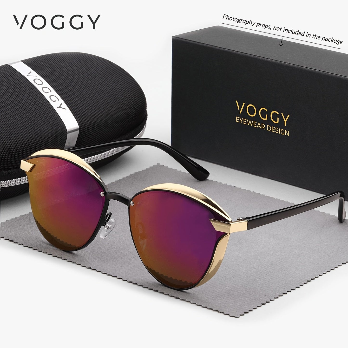 VOGGY Retro Butterfly UV400 Polarized Sunglasses for Men & Women – Lightweight Metal Frame Mirrored Lens, 8 Colors, Driving Hiking Cycling Fishing Travel Gift Box Included