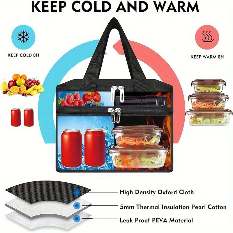 Insulated Lunch Bag Oxford Cloth – Portable Thermal Food Bag for Work, School & Picnic – Multi-Purpose Lunch Box Bag for Snacks, Takeaway & Meal Prep – Leakproof & Reusable, 4 Colors