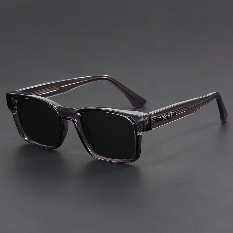Chic Square Fashion Glasses with Black Frame & Leopard Print Accents, Durable TR90 Japanese-Inspired Thick Frame Eyewear, Versatile Everyday Style Accessory