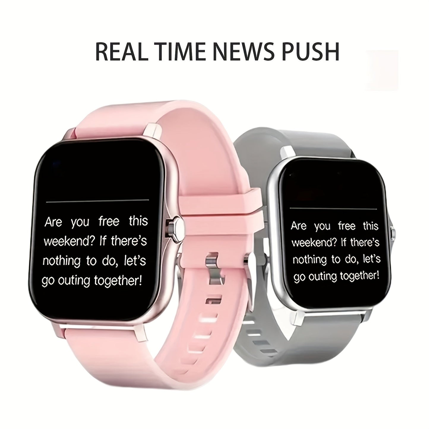 Large Screen Smart Watch HD Voice Call Fitness Tracker Unisex Compatible iPhone Android Multiple Sports Modes Heart Rate Monitor Message Reminder Outdoor Sports Daily Wear Holiday Gift