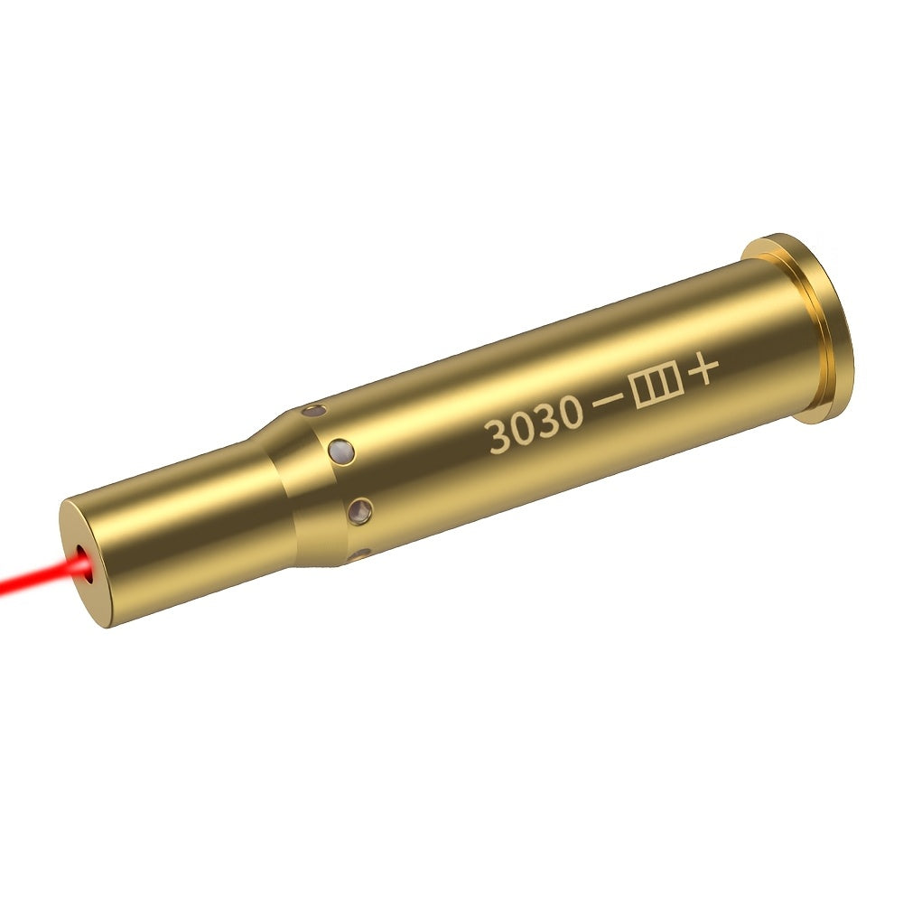 Red Laser Bore Sighter Multi-Caliber Firearm Sight Alignment Tool for 9mm 223rem 308win 45ACP 7.62 40SW 30-06 38SPL 12GA 44Mag 6.5mm, Copper Alloy Barrel Mount, 3 Battery Sets Included – Rifle Pistol Shotgun Accessory