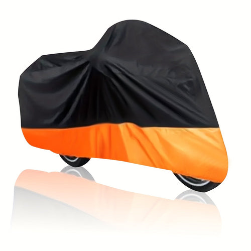 XXXL Waterproof Motorcycle Cover Universal Fit - Heavy Duty All-Weather Protection for Harley Road King, Electra Glide, Street Glide, Honda Goldwing, Yamaha Royal Star & Touring Bikes, 116x43x55 Inch