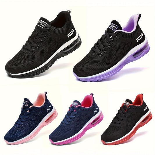 Women's Lightweight Running Sneakers with Air Cushion Sole – Breathable Walking Shoes for Women, Non-Slip Tennis Shoes, Fitness & Gym Sports Shoes, Comfortable Everyday Athletic Sneakers for Ladies