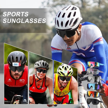 Sports Sunglasses Bulk Set – 6 or 12 Pairs, Lightweight PC Frame, UV Protection, Anti-Glare High-Definition Lenses, Unisex Driving & Outdoor Eyewear, Futuristic Style
