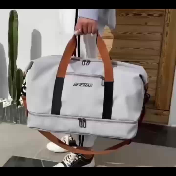 Women's Large Capacity Travel Bag with Dry Wet Separation – Gym Yoga Fitness Duffel Bag, Weekend Overnight Tote Handbag for Travel, Leisure & Outdoor, Multiple Color Sets Available