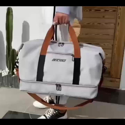 Women's Large Capacity Travel Bag with Dry Wet Separation – Gym Yoga Fitness Duffel Bag, Weekend Overnight Tote Handbag for Travel, Leisure & Outdoor, Multiple Color Sets Available