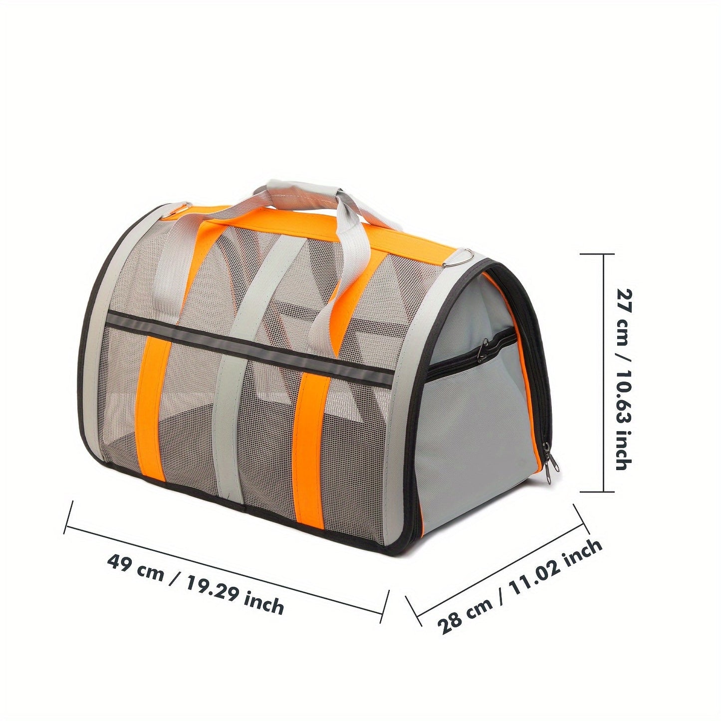 Foldable Soft Pet Carrier Bag – Breathable Mesh Travel Bag for Cats & Dogs, 6 Colors, S/M/L Sizes, Portable with Zipper Closure