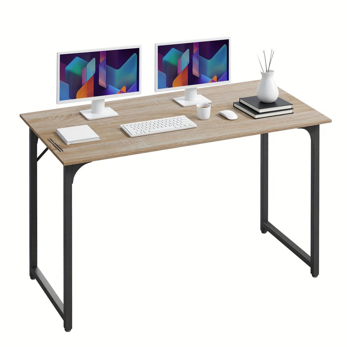 Computer Desk 32/39/47 Inch – Modern Writing & Gaming Desk with Sturdy Metal Frame, Home Office Study Workstation for PC, Laptop & Monitor Setup, 3 Size Options