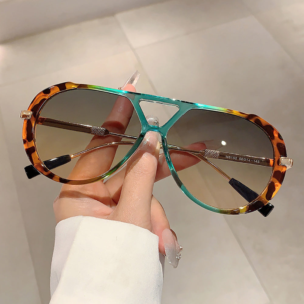 Round Double Bridge Colorful Sunglasses for Women – Retro Circle Frame UV Protection Shades, Trendy Summer Festival Eyewear & Birthday Gift for Her