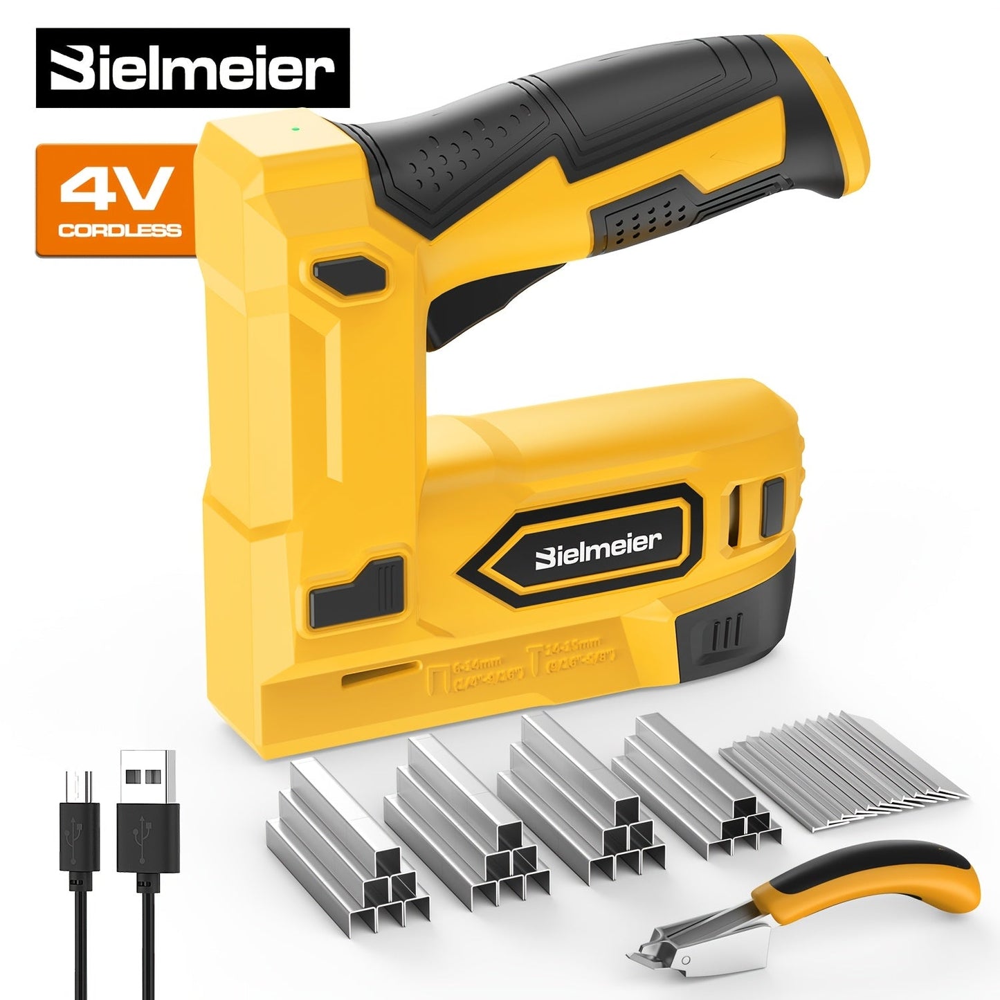 Cordless 2-in-1 Brad Nailer & Stapler Gun 20V – No Compressor Needed, Battery & Charger Included, Safety Guard, 1600/2000 Nails & Staples for Carpentry, Upholstery & DIY