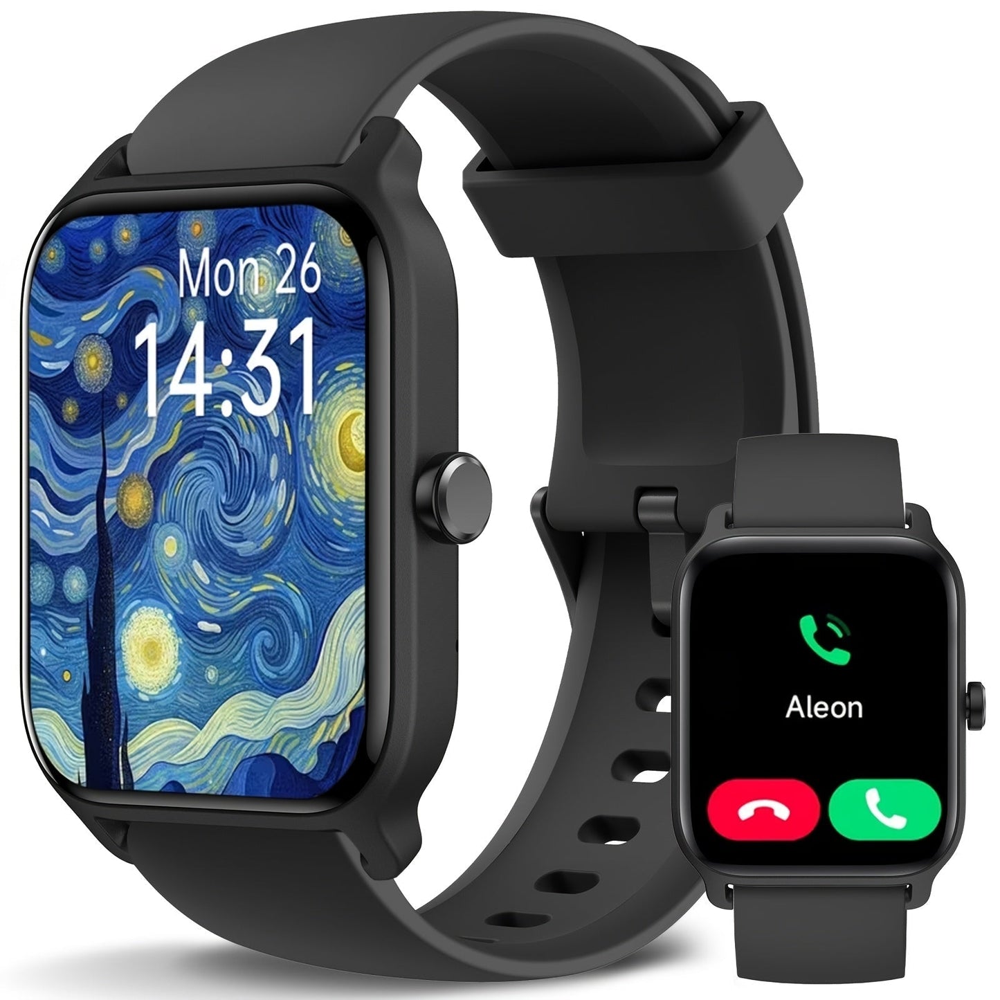 FAWEIO Smart Watch with Alexa & Wireless Calling – 1.8" HD Touchscreen, Fitness Tracker, 100+ Sports Modes, Compatible with iPhone & Android, for Women & Men