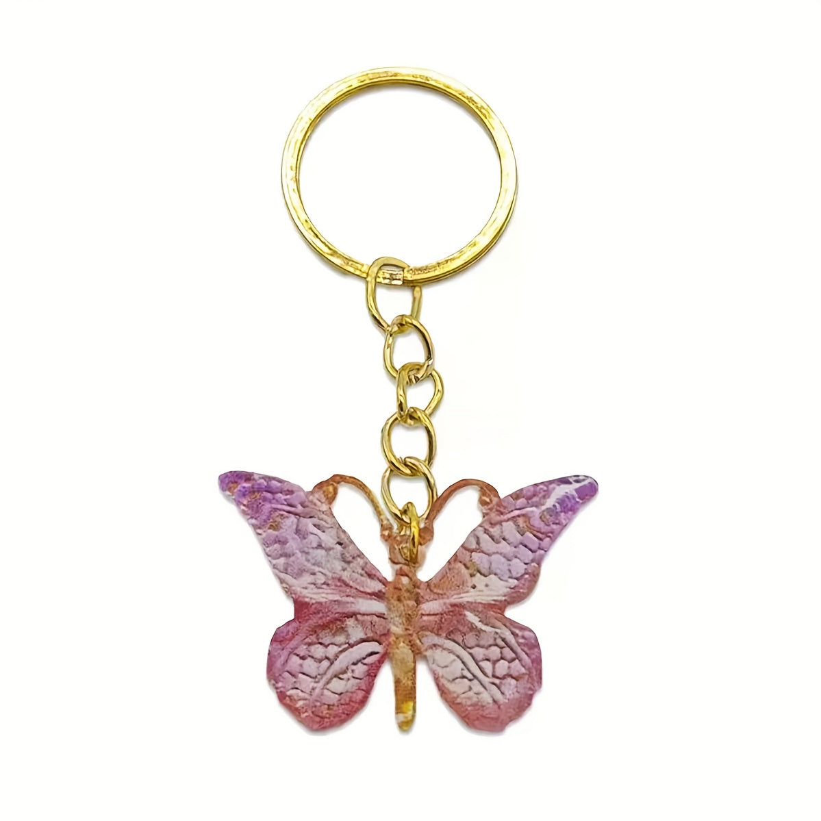 36pcs Gradient Color Butterfly Keychains Bulk Set – Elegant Butterfly Charms with Round Ring Clasp for Parties, Weddings & Birthdays – Decorative Gift Set & Party Favors