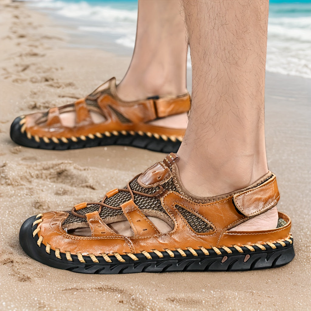 Men's Closed Toe Water Sandals - Non-Slip Quick-Drying Sports Sandals for Beach, Walking and Outdoor Activities, Breathable Soft Sole, Available in 4 Colors, Sizes US 5 to 12.5