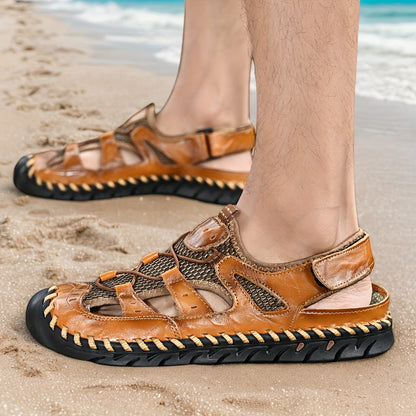 Men's Closed Toe Water Sandals - Non-Slip Quick-Drying Sports Sandals for Beach, Walking and Outdoor Activities, Breathable Soft Sole, Available in 4 Colors, Sizes US 5 to 12.5