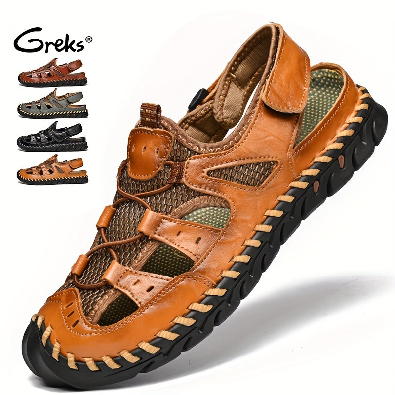 Men's Closed Toe Water Sandals - Non-Slip Quick-Drying Sports Sandals for Beach, Walking and Outdoor Activities, Breathable Soft Sole, Available in 4 Colors, Sizes US 5 to 12.5