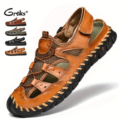 Men's Closed Toe Water Sandals - Non-Slip Quick-Drying Sports Sandals for Beach, Walking and Outdoor Activities, Breathable Soft Sole, Available in 4 Colors, Sizes US 5 to 12.5