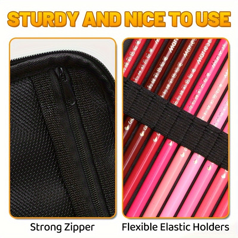 Colored Pencil Case 168-Slot Large Art Organizer with 7 Detachable Layers – Polyester, Multiple Zipper Pockets, Holds Markers & Colored Pencils, Perfect Gift for Artists, Students & Adults