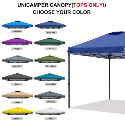 10x10 Pop Up Canopy Replacement Top Cover with Air Vent – Waterproof UV-Resistant Canopy Top for Straight Leg Tents, All-Season Outdoor Sun Shade for Garden, Patio & Camping, 11 Colors (Top Only)