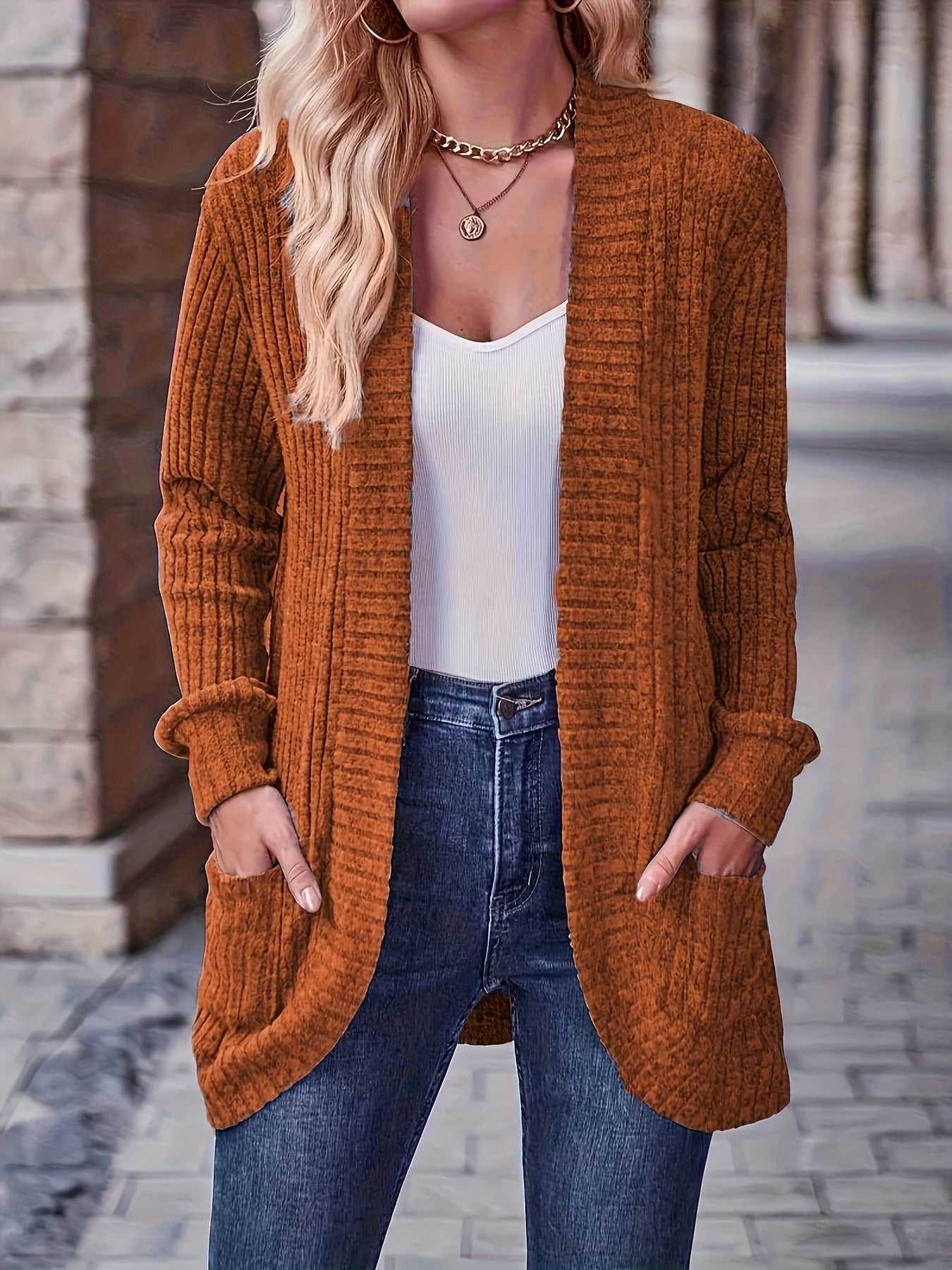 Women's Loose Casual Long Sleeve Blouse Solid Color Pocket Thread Splicing Relaxed Fit Top 10 Colors S-XXL Everyday Wear
