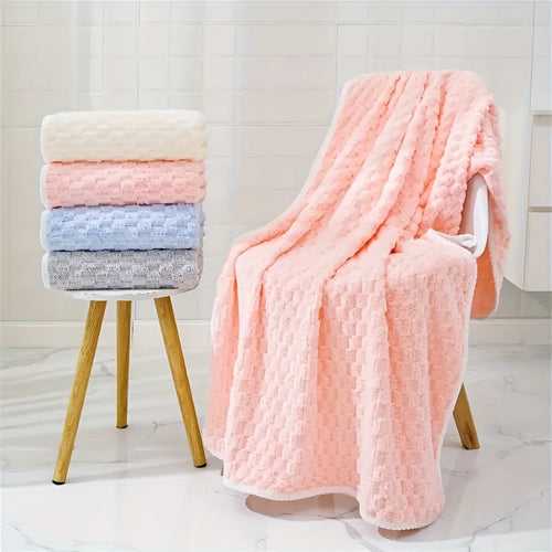 Waffle Weave Bath Towels 4-Pack & 8-Pack Ultra-Soft Quick-Dry Microfiber – Super Absorbent 281g/m² 80/20 Polyamide Spa Gym Travel Towels, Lint-Free Antimicrobial, Multiple Colors