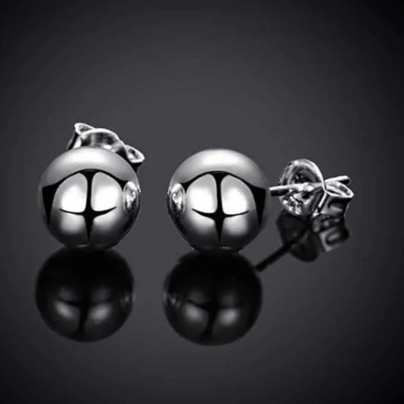 S925 Sterling Silver Stud Earrings 10mm Minimalist Simple Design Hypoallergenic Daily Wear Ear Piercing Jewelry for Women Girls Gift