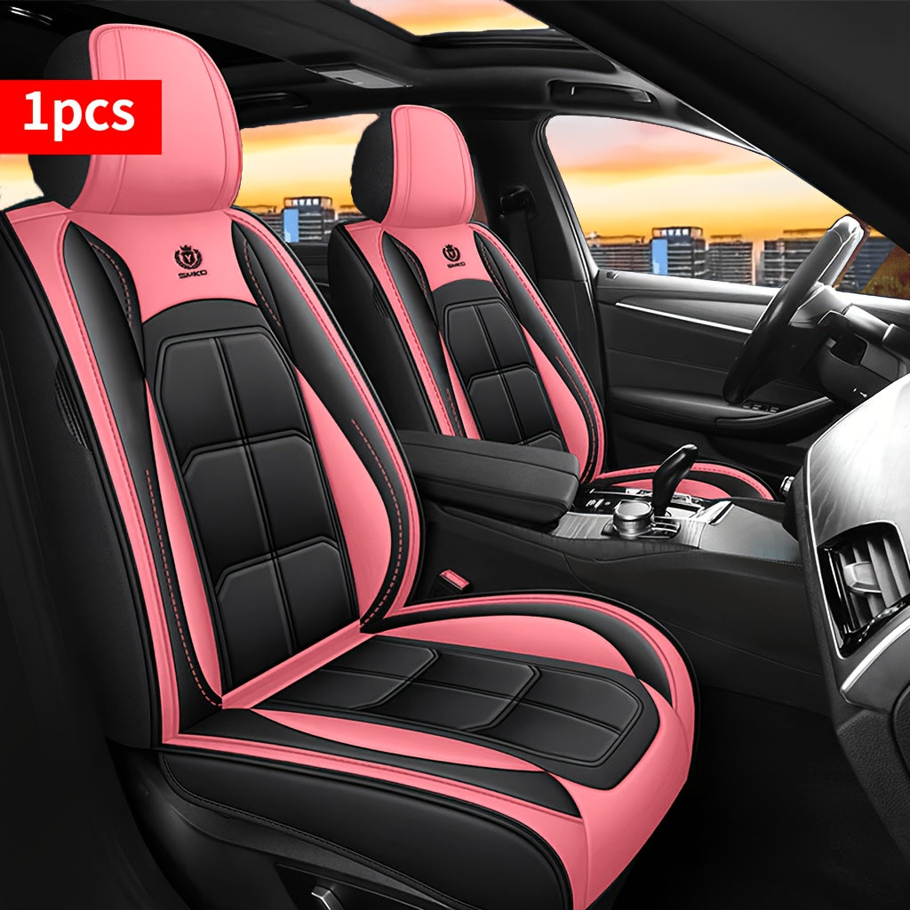 Faux Leather Car Seat Cover Universal Fit Sponge-Padded Seat Protector for Sedan, SUV & Pickup Truck – Durable, Comfortable, Luxury Interior Upgrade in 7 Colors for Front or Rear Seats