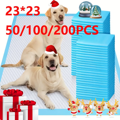 Extra Large Disposable Dog Training Pads 23.6x23.6 inch Leak-Proof Odor Control Absorbent Puppy Pee Pads Housebreaking Supplies Potty Training 50 100 200 Pack
