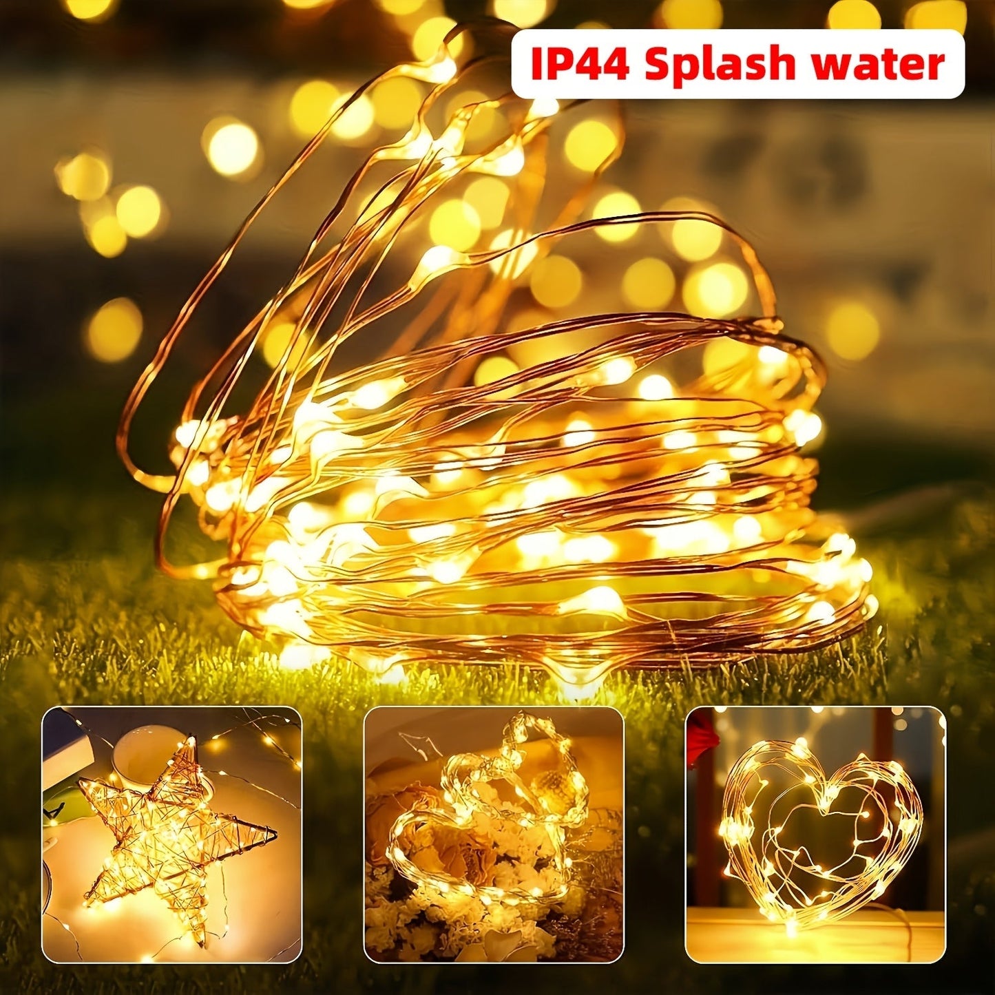30-Pack LED Fairy Lights Battery Operated with Silver Wire – 6.5ft 20 LED Firefly Starry String Lights, Batteries Included, Perfect for DIY Wedding, Bedroom, Party, Patio, Christmas & Valentine's Day Decor