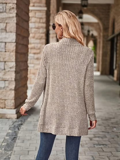 Women's Loose Casual Long Sleeve Blouse Solid Color Pocket Thread Splicing Relaxed Fit Top 10 Colors S-XXL Everyday Wear