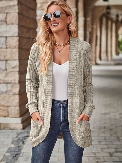 Women's Loose Casual Long Sleeve Blouse Solid Color Pocket Thread Splicing Relaxed Fit Top 10 Colors S-XXL Everyday Wear