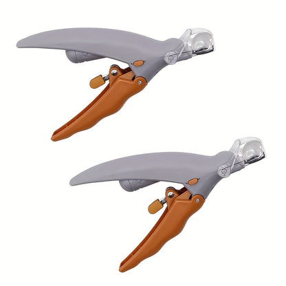 LED Pet Nail Clipper 2-Pack with Ergonomic Non-Slip Handle – Precise Safe Cat & Dog Nail Trimmer with Built-In LED Light for Accurate Grooming, Orange Gray, Essential Pet Nail Care Tool