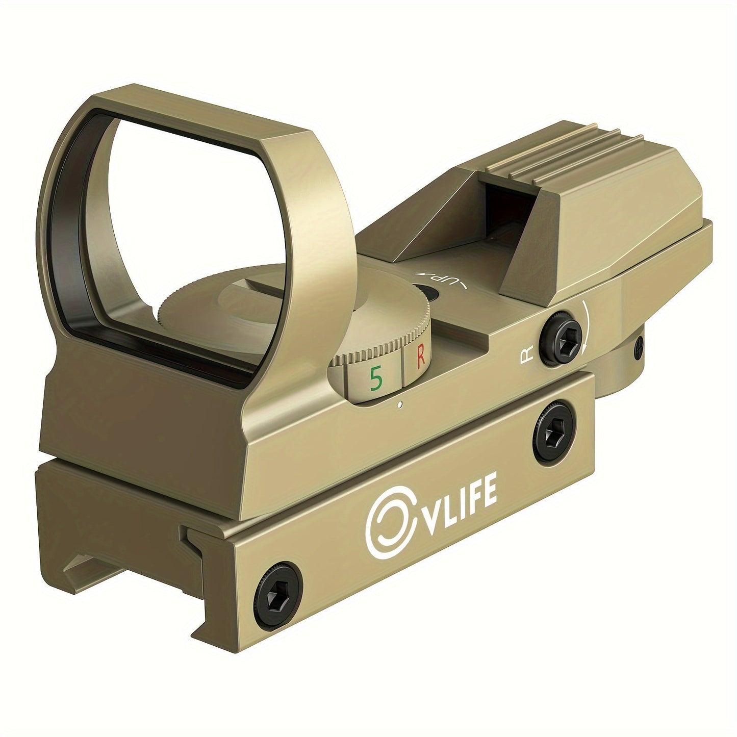Red Green Dot Sight 1x22x33 with 20mm Picatinny Rail - 4 Reticles 5 Brightness Settings Wide Field of View Scope for Rifles Shotguns
