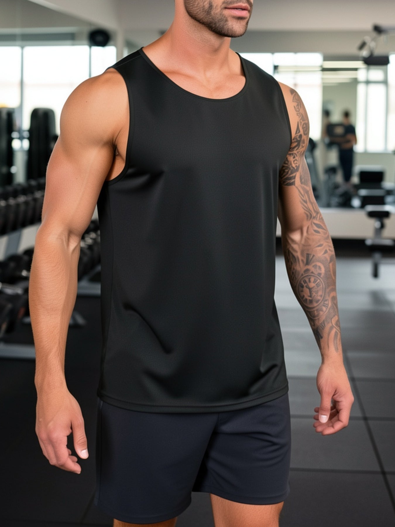 6 Pack Men's Quick Dry Workout Tank Tops – Breathable Sleeveless Gym Muscle Shirts for Fitness, Basketball, Soccer & Running – Mixed Colors, Sizes S-XXL