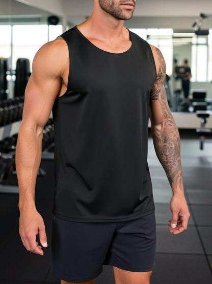 6 Pack Men's Quick Dry Workout Tank Tops – Breathable Sleeveless Gym Muscle Shirts for Fitness, Basketball, Soccer & Running – Mixed Colors, Sizes S-XXL