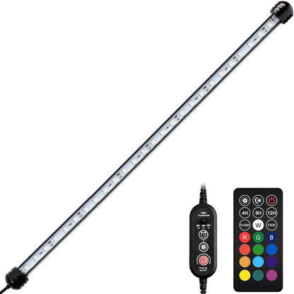Submersible LED Aquarium Light Multicolor Underwater Fish Tank Light 7.5" to 35" - Multiple Sizes 9 to 66 LEDs for Freshwater Saltwater Aquarium Decoration
