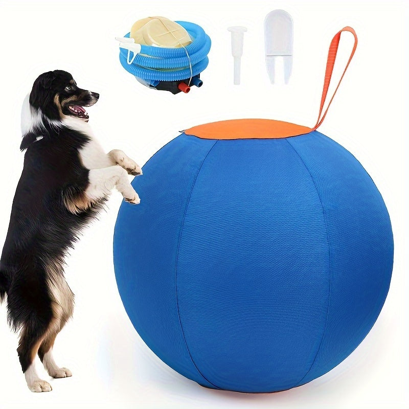 Large Inflatable Dog Ball Toy – Interactive Herding Training Ball for Dogs, Anti-Boredom Exercise Toy for Bulldogs, Golden Retrievers & Australian Shepherds, No Battery Required