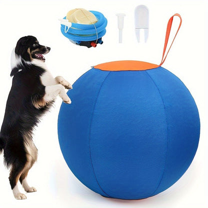 Large Inflatable Dog Ball Toy – Interactive Herding Training Ball for Dogs, Anti-Boredom Exercise Toy for Bulldogs, Golden Retrievers & Australian Shepherds, No Battery Required