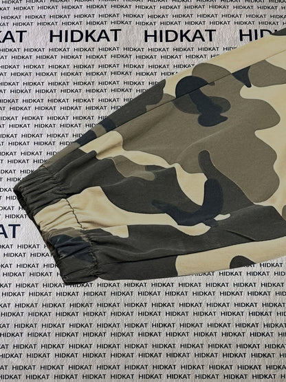 Women's Camo Cargo Pants – Lightweight Breathable Hiking Outdoor Casual Long Pants Multi-Pocket Elastic Waist XS-XXL Camouflage