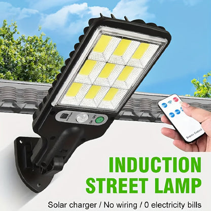 Solar Security Wall Light 108COB LED Motion Sensor with Remote Control – 3 Working Modes, Outdoor Waterproof Spotlight for Garden Patio Porch Garage Door – 2/4/6/8 Pack, Holiday Gift